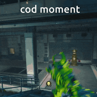 a screenshot of a video game with the words cod moment
