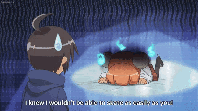 a cartoon of a person laying on the floor with the words i knew