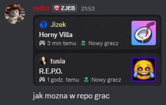 a screenshot of a chat with neko and zjb