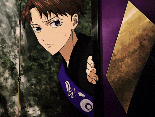 a cartoon character with a purple sash that says " w " on it