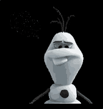 a cartoon character with a black spot on his face