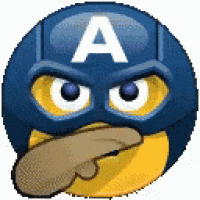 a smiley face wearing a helmet with the letter a on it