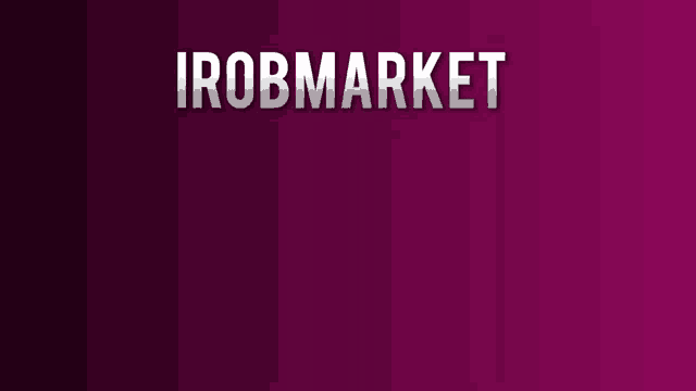 a purple background with the word irobmarket written on it