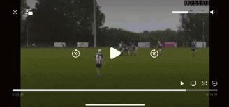 a video of a soccer game is playing on a phone