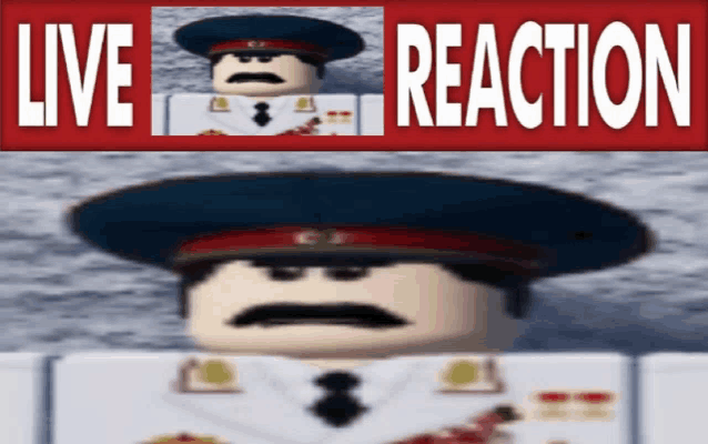 a picture of a man in a hat with the words live reaction above him
