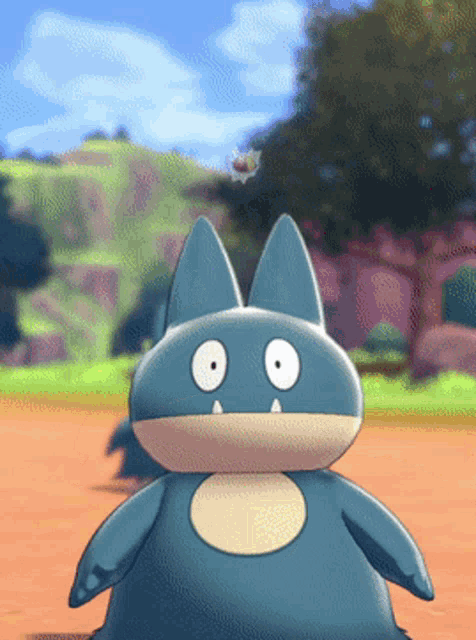 a cartoon character with a bird on his head