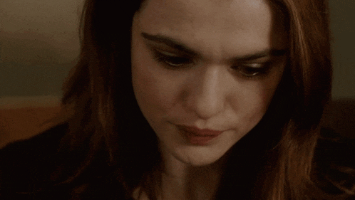 a woman with a crying look on her face