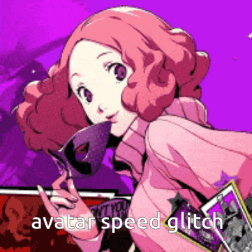 a picture of a girl with the words avatar speed glitch above her