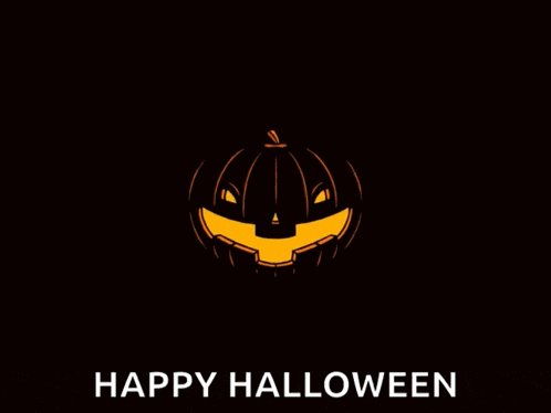 a yellow bat is on a black background with the words happy halloween below it