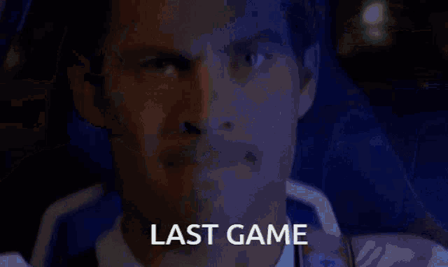a close up of a speedometer with the words " last game " written on it
