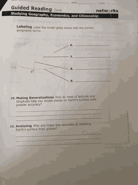 guided reading studying geography economics and citizenship