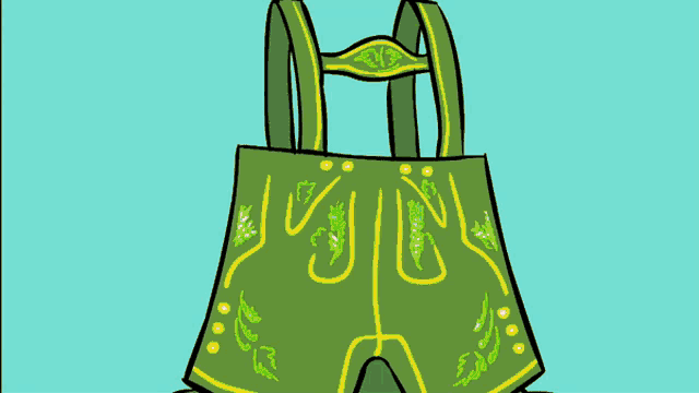a cartoon of a man in a green costume with a mustache