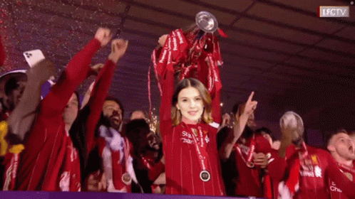 Millie Bobby Brown Liverpool GIF - Millie Bobby Brown Liverpool Premier GIFs