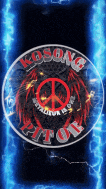 a logo for kosong pit oi with a peace sign