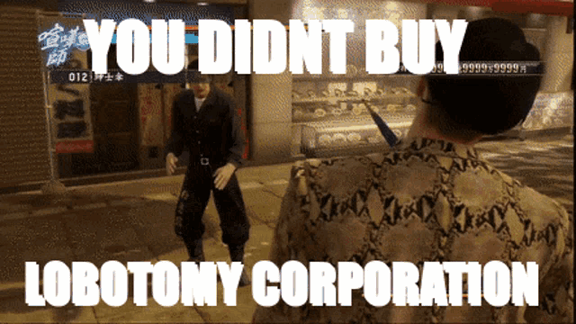 a screenshot of a video game that says you did n't buy