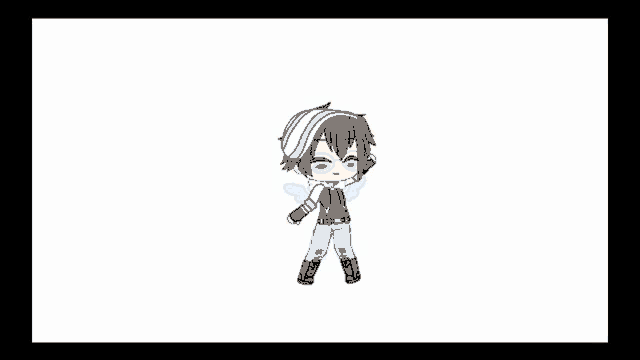 a cartoon of a boy wearing a hat and a scarf