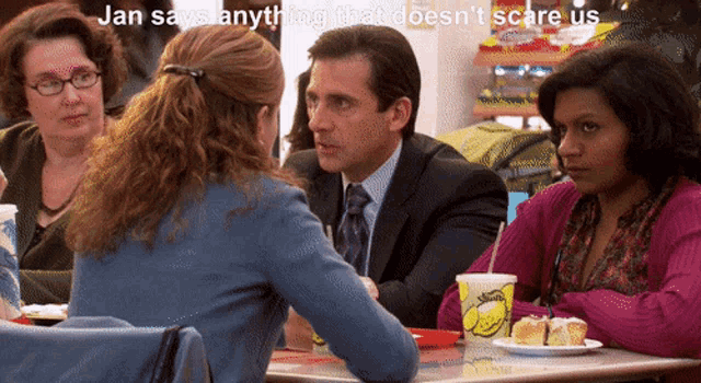 Michael Scott Doesnt Scare Us GIF - Michael Scott Doesnt Scare Us Not Worth Doing GIFs