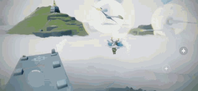 a person in a video game is flying through the air with a sword