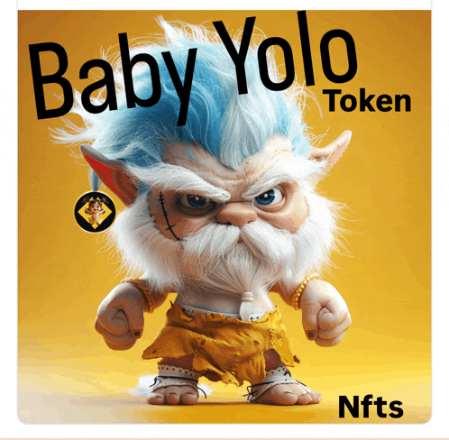 a baby yolo token with a troll on the cover