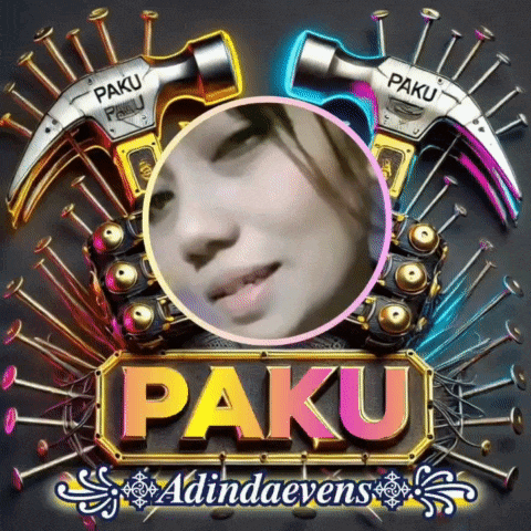 a picture of a woman surrounded by nails and a sign that says " paku "