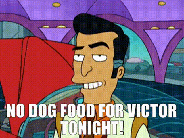 No Dog Food Victor Tonight GIF - No Dog Food Victor Tonight GIFs