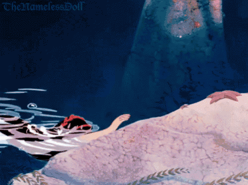 a cartoon drawing of a mermaid with the nameless doll written above it