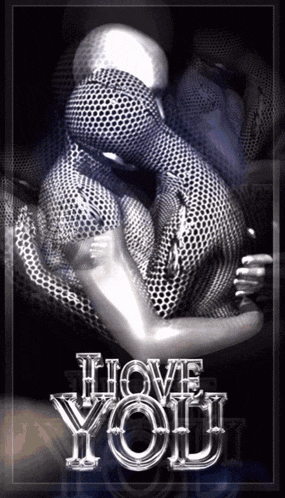 a poster that says i love you with a man and woman hugging