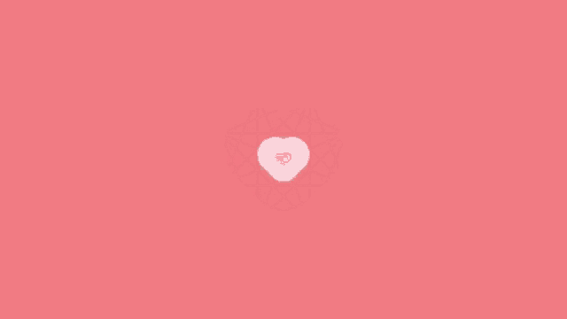 a pink heart on a pink background with a white heart inside of it .