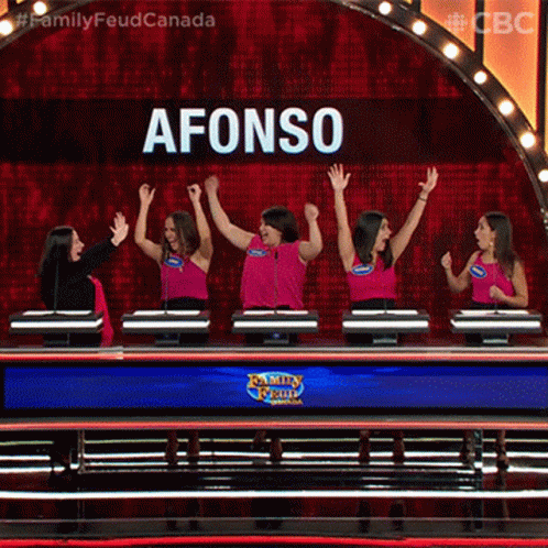 Smiling Family Feud Canada GIF - Smiling Family Feud Canada High Five GIFs
