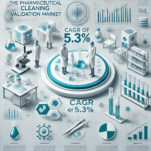 the pharmaceutical cleaning validation market has a cagr of 5.3 %