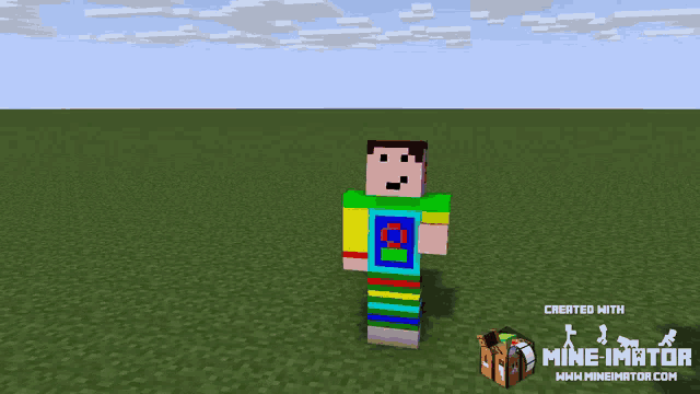 a screenshot of a minecraft game created with mine imator