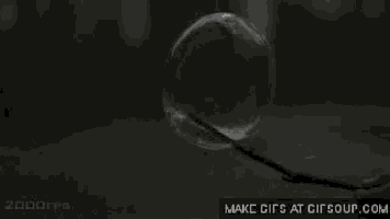 a soap bubble is floating on a branch in the dark .