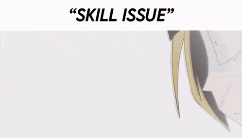 a person is playing a violin with the words `` skill issue '' above it .
