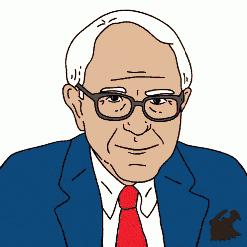 a drawing of a man wearing glasses and a blue suit