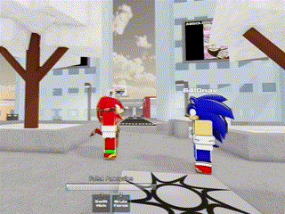 sonic the hedgehog and knuckles are playing a video game together