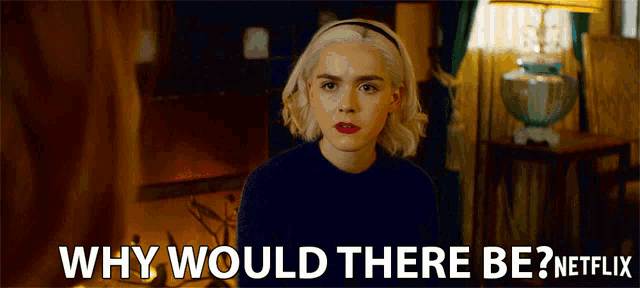 a woman is asking why would there be netflix on the screen
