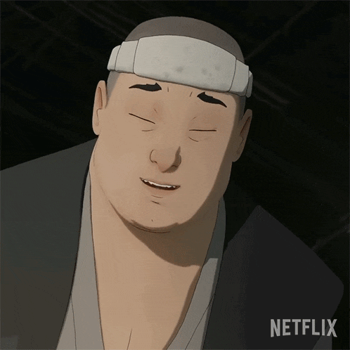 a cartoon of a man with a bandage on his head and the word netflix on the bottom right