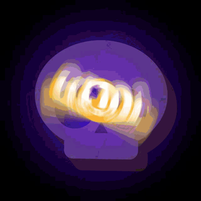 a drawing of a skull with a light coming out of it 's mouth