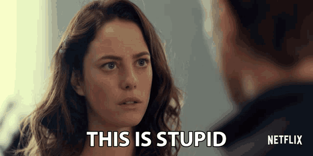 a netflix ad shows a woman and a man looking at each other