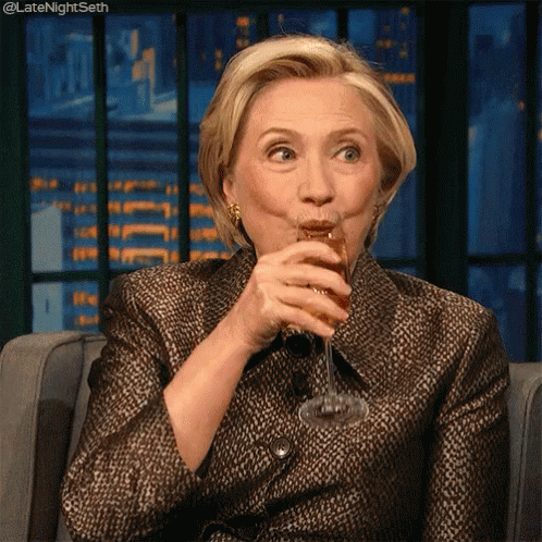 Cheers GIF - Hillary Clinton Cheers Drinking GIFs
