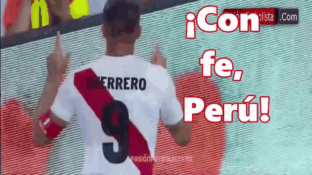 a soccer player with the number 9 on the back of his shirt