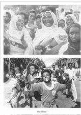 a black and white photo of a crowd of people with the caption " peace as law "