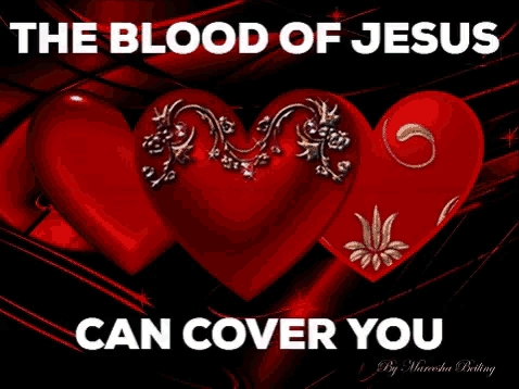 the blood of jesus can cover you written on a poster