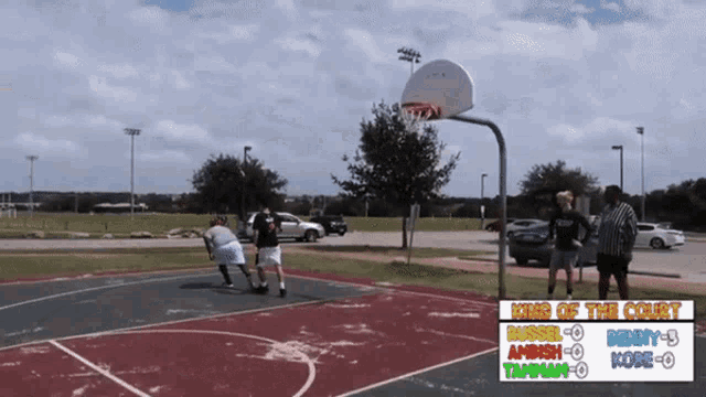 a basketball court with the words king of the court on the top