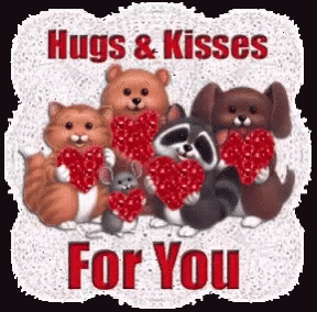 Hugs Hugs And Kisses For You GIF - Hugs Hugs And Kisses For You Greetings GIFs