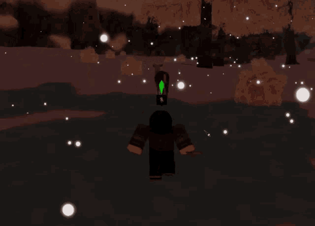 a person in a video game is surrounded by a circle with the number 265 on it .