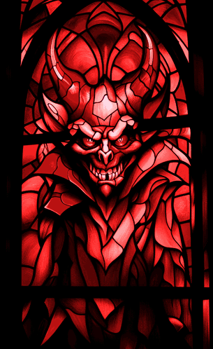 Stained Glass Demon Demons GIF - Stained Glass Demon Glass Demon Demon GIFs