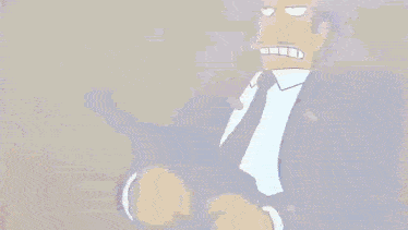a cartoon of a man in a suit and tie with a cigarette in his mouth