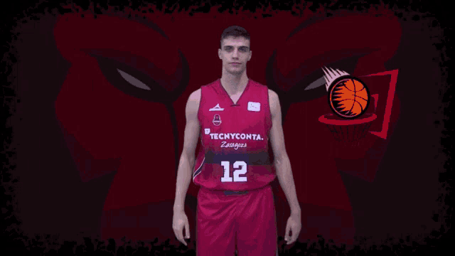 a basketball player named carlos alocen wears a techyconta jersey