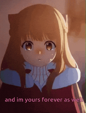 a picture of a girl with the words and im yours forever as well below her